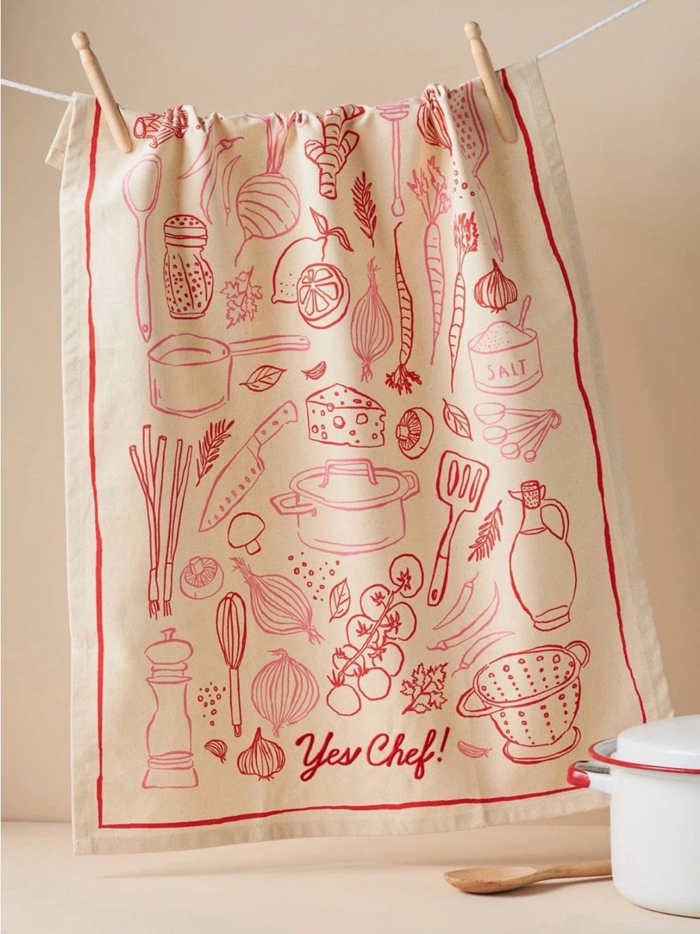 NEW Anthropologie Yes Chef Cotton Dish Towel